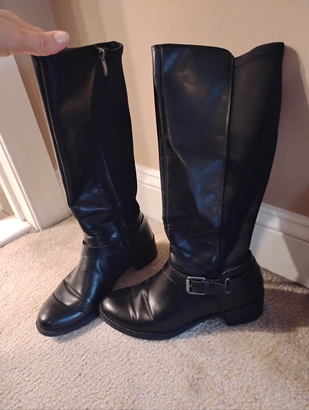 Franco Sarto Leather Riding Boots Sz9